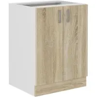 Sonstiges Küchenunterschrank SARA - 2 Türen - Nachbildung Sonoma-Eiche - L60 x T48 x H 82 cm