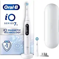 Oral-B iO 7S, Erwachsener, Vibrierende Zahnbürste, Tägliche Pflege, Tiefenreinigung, Zahnfleischpflege, Sensibel, Whitening, Weiß, 2 min, Weiß