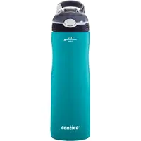 CONTIGO Ashland Chill Trinkflasche mit Strohhalm, große BPA-freie Edelstahl-Trinkflasche, Thermoskanne auslaufsicher, hält Getränke bis zu 24 Stunden kühl; für Sport, Radfahren, Joggen, Wandern, 590