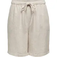 ONLY Shorts "ONLSIESTA MW PULL-UP LIN BL SHORTS NOOS" loose fit, Jersey, Viskosemischung, elastischer Bund, unifarben