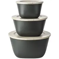 Koziol Aufbewahrungsschüssel "CONNECT BOX SET STOCKHOLM", (3 tlg., 1 Box 1 L-1 Box 2 L-1 Box 4 L), (1 + 2 + 4 L), melaminfrei, CO² neutrale Produktion