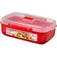 Sistema 1114, Schüssel, Rot, Transparent, 1250 ml, Transparent, 5,28 Tassen, 149 mm