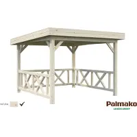Palmako Pavillon »Lenna Set 301«, BxHxT: 300 x 245 x 300 cm, naturbelassen - braun