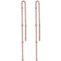 Elli Ohrringe Hänger Kugel Minimal Basic Durchziehen 925 Silber Elli Rosegold