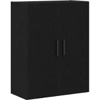 vidaXL Wandmontierter Schrank Schwarz Eichen-Optik 69,5 x 34 x 90 cm