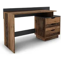 ByLiving Schreibtisch BELFAST / Rechts oder Links montierbar / 3 Schubkästen / Old Navy - Anthrazit / Bürotisch / Schreibtisch / B 138, H 83,5, T 51,5 cm