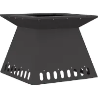 vidaXL Feuerstelle Schwarz 48 x 48 x 40 cm Wetterfeststahl
