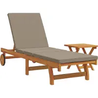 vidaXL Sonnenliege 1-Person 2 pcs Braun Massivholz Akazie