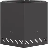 vidaXL Rauchfreie Feuerstelle Schwarz 58 x 58 x 51 cm Wetterfeststahl