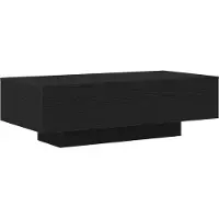 vidaXL Couchtisch Schwarz Eichen-Optik 100 x 49,5 x 31 cm