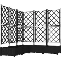 vidaXL Garten-Pflanzgefäß 5 pcs Schwarz 120 x 120 x 125,5 cm