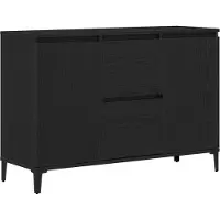 vidaXL Sideboard Schwarz Eichen-Optik 104 x 35 x 70 cm Holzwerkstoff