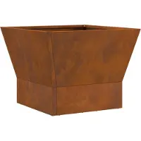 vidaXL Feuerstelle Braun 40 x 40 x 35 cm Wetterfeststahl