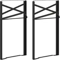 vidaXL Bier Tischbein 2 stk. Schwarz 39 x 3 x 75 cm