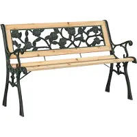 vidaXL Gartenbank mit Kissen Braun 116 x 54 x 73 cm Holz