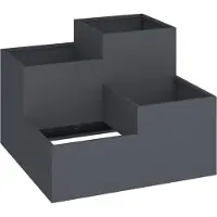 vidaXL Gartenblumentopf Anthrazit 100 x 100 x 60 cm Stahl
