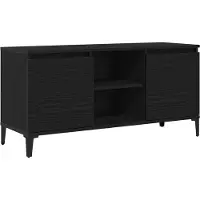 vidaXL TV-Schränk 102 x 35 x 50 cm Schwarz Eichen-Optik Holzwerkstoff