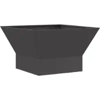vidaXL Feuerstelle Schwarz 60 x 60 x 35 cm Wetterfeststahl