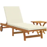 vidaXL Sonnenliege 2 Stk. Massivholz Akazie Braun