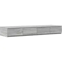 vidaXL Bettschubladen Grau Sonoma 120 x 36.5 x 16.5 cm Holzwerkstoff