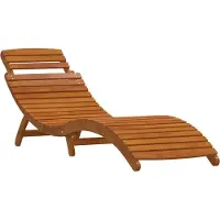 vidaXL Sonnenliege 2 pcs Braun 55 x 184 x 64cm Massivholz Akazie