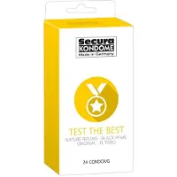 Secura *Test The Best* Sortiment mit -Kondomen (vier beliebte Sorten) 24 St Kondome