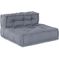 vidaXL Modulare Sofagarnitur Stoff Grau 210 x 140 x 56 cm