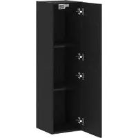 vidaXL Wand-TV-Schrank Schwarz Eichen-Optik 30,5 x 30 x 110 cm