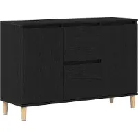 vidaXL Sideboard Schwarz 102 x 35 x 60 cm Holzwerkstoff