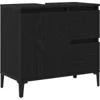 vidaXL Badezimmerschrank Schwarz Eichen-Optik 65 x 33 x 60 cm