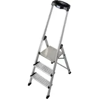 Krause Safety Stufenstehleiter mit Ablage 3 Stufen