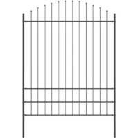 vidaXL Gartenzaun WOERDEN 170 x 225 cm Pulverbeschichteter Stahl Grau
