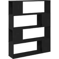 vidaXL TV-Schrankset Schwarz Eichen-Optik 100 x 24 x 124,5 cm