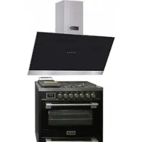 Kaiser HGE 93505 S Gas Elektro Standherd 90 cm + Dunstabzugshaube AT 9440 ECO 90 cm