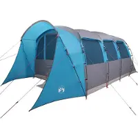 vidaXL Familienzelt mit Dach Blau und Grau 576 x 325 x 213 cm