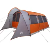 vidaXL Familienzelt mit Dach Grau und Orange 576 x 325 x 213 cm