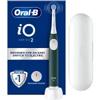 Oral-B iO2, Erwachsener, Vibrierende Zahnbürste, Tägliche Pflege, Sensibel, Super sensitive, Grün, Weiß, 2 min, Rund