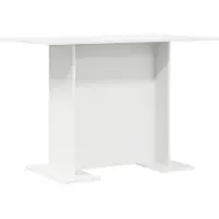 vidaXL Esstisch 110 x 60 x 75 cm Holzwerkstoff Weiß Rechtwinklig