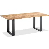 Niehoff Noah Tisch Profilkufe Aluminium/Teak