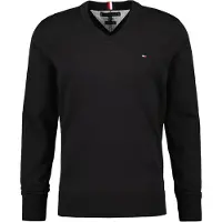 Tommy Hilfiger 1985 Relaxed Fit V Neck Sweater Black Größe: M | Pullover Outlet | Herren | Schwarz