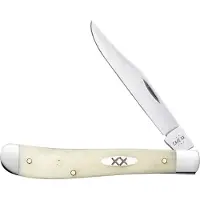 Case Knives Case Slimline Trapper 13312 Smooth Natural Bone 61048 Stainless Steel, Taschenmesser