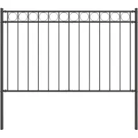vidaXL Zaunelement ASSEN 170 x 130 cm Stahl Grau