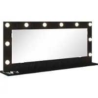 vidaXL Waschtischspiegel Schwarz Eichen-Optik 100 x 45 x 18 cm