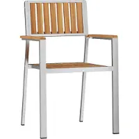 vidaXL Gartenstuhl 2 Stk. Massiv Teakholz und Edelstahl