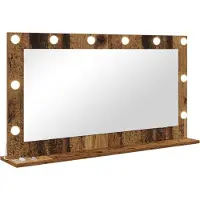 vidaXL Waschtischspiegel Altholz 100 x 55 x 18 cm Rechteckig