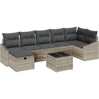 vidaXL Sofa Set 8 stk. Poly-Rattan