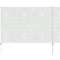 vidaXL Sechseckzaun mit Pfosten 25 x 1,6 m Verzinkter Stahl Silber