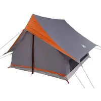 vidaXL Familienzelt mit Dach Grau und Orange 256 x 256 x 185 cm