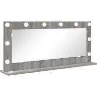 vidaXL Waschtischspiegel Rechtwinklig Graues Sonoma 100 x 45 x 18 cm