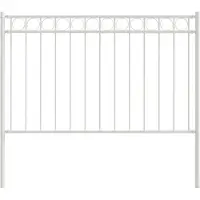 vidaXL Zaunelement ASSEN 170 x 150 cm Stahl Weiß